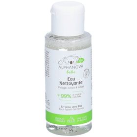 Alphanova Bébé Eau nettoyante visage, corps et siège à l’aloe vera bio
