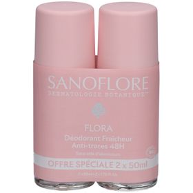 SANOFLORE Déodorant Roll-On 48h Flora x2