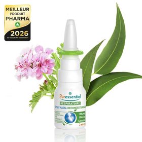 PURESSENTIEL RESPIRATOIRE Spray Nasal Décongestionnant aux HE BIO - 15 ml