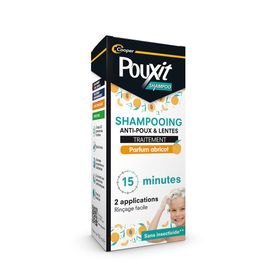 POUXIT Shampooing Anti-Poux & Lentes Parfum Abricot