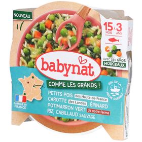 BABYNAT Petits Pois Pomme de Terre Cabillaud Sauvage