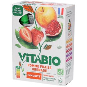 VITABIO Gourdes de Fruits Pomme Fraise Grenade
