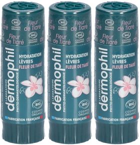 DERMOPHIL Stick Lèvres Bio Protection Goût Fleur de Tiaré