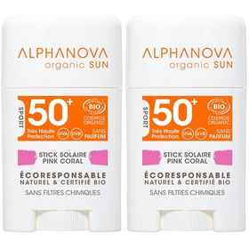 Alphanova STICK SOLAIRE ROSE TRÈS HAUTE PROTECTION VISAGE SPF50+