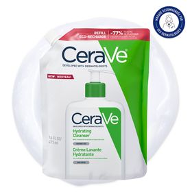 CERAVE Crème Lavante Hydratante + Eco Recharge