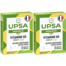 Complément alimentaire Vitamine UPSA Immunité Vitamine D3 1000 UI (25 µg) - 30 comprimés