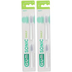 GUM® SONIC DAILY Brossette de rechange Blanc