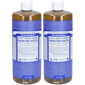 Dr. Bronner's 18-en-1 Savon Pur Végétal Menthe Poivrée