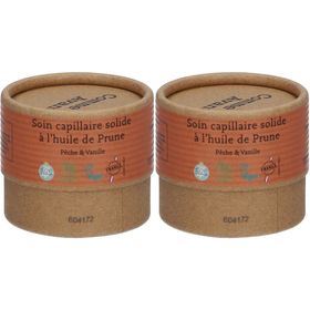 Comme Avant Soin capillaire solide bio à l'huile de prune - Pêche & Vanille