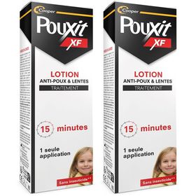 POUXIT - Extra Fort - Lotion anti-poux et lentes - Agit en 1 seule application de 15 minutes1 - Traitement du cuir chevelu - 100 ml