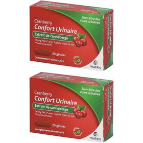 Cranberry - Confort Urinaire - Extrait de canneberge - Complément alimentaire - 20 gélules