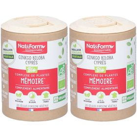 Nat&Form Ginkgo biloba Cyprès Bio en gélules