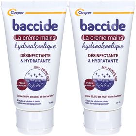 BACCIDE - Crème mains hydroalcoolique - Désinfectante et hydratante - 50ml