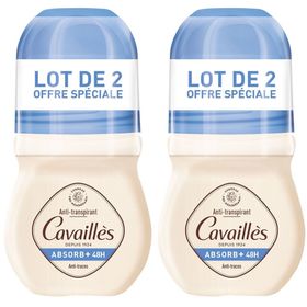 Rogé Cavaillès Anti-transpirant Absorb+ 48h Roll-on Lot de 2