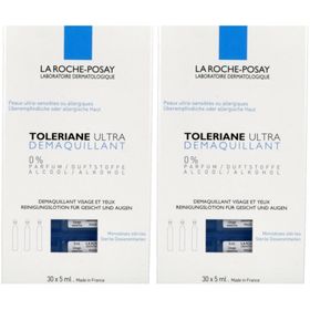 Toleriane Ultra Démaquillant visage et yeux peaux ultra-sensibles à allergiques Monodoses stériles 30 x 5ml