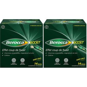 Berocca® Boost  Effet coup de fouet aide à réduire la fatigue Goût Cola
