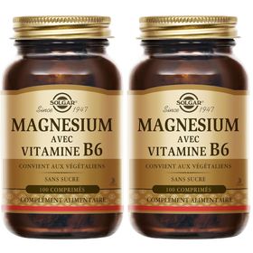 SOLGAR Magnésium avec Vitamine B6 - Réduction de la fatigue - Energie