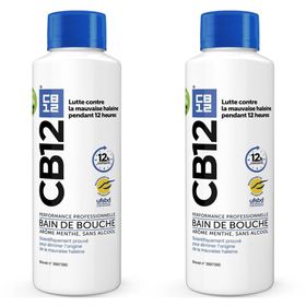 CB12 - Bain de bouche - Lutte contre la mauvaise haleine pendant 12 heures - Sans alcool - Arôme menthe - Flacon 500 ml