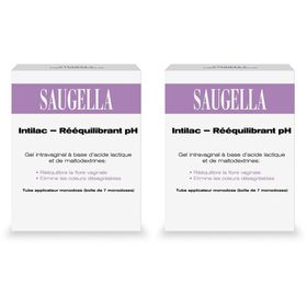 Saugella Intilac - Gel vaginal - Rééquilibrant pH, Rééquilibre Immédiat de la Flore Vaginale et Soutien des Lactobacilles, élimine les mauvaises odeurs Boite de 7 tubes Applicateurs - Monodoses