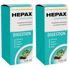 Hepax®, Complément alimentaire aux extrait de plantes avec du boldo pour le confort digestif*. 125 ml de solution buvable.