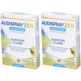 AUDISPRAYZEN - AUDITION CLAIR - Sensations de bourdonnements et de sifflements d'oreille - Endormissement rapide, réduction du stress - Complément alimentaire - Ginkgo biloba - 60 comprimés