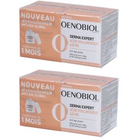 OENOBIOL - Complément alimentaire - DERMA EXPERT ACIDE HYALURONIQUE 420MG - Anti-âge global - Efficacité anti-rides et fermeté prouvée2 - 60 gélules végétales