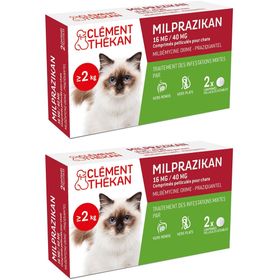 Clement Thekan Milprazikan Traitement Des Vers Plats Et Ronds Chat 2 Comprimés