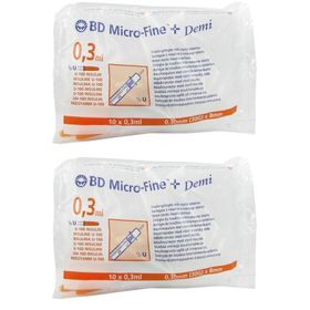 BD Micro-Fine + Demi 0,3 ml insuline U-100