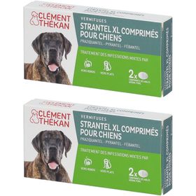 Clement Thekan Vermifuges Vers Plats Et Ronds Chien XL 2 Comprimés