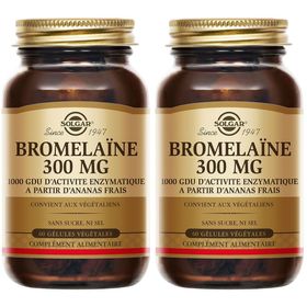 Solgar Bromélaïne – Extrait d’ananas 300 mg avec 1000 GDU enzymatiques