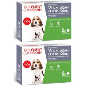 Clement Thekan Vermifuges Vers Plats Et Ronds Chien 2-10 kg 6 Comprimés
