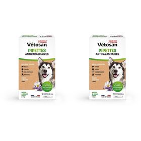 Clement Thekan Anti-Puces Anti-Tiques Chien Moyen et Grand Chien 2 Pipettes