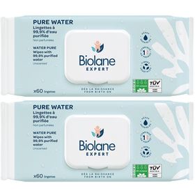 Biolane Expert Lingettes Pure Water 60 lingettes