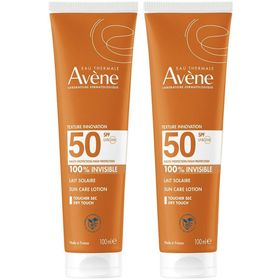 Avène Solaire Lait 100 % invisible SPF50 | Très Haute protection | Peau sensible