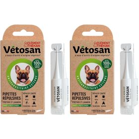 Clement Thekan Anti-Puces Anti-Tiques Chiot Petit Chien 2 Pipettes