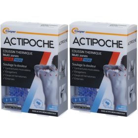 ACTIPOCHE - Coussin thermique - Thermothérapie - Contractures musculaires et douleurs articulaires - Multi-zones - Microbilles - 1 unité