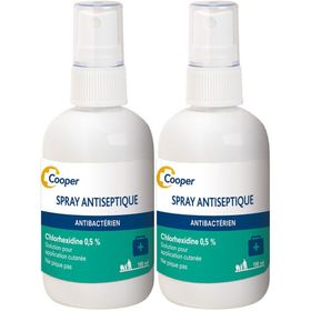 COOPER - Spray antiseptique - Antibactérien - Chlorhexidine 0,5% - Solution pour application cutanée - Spray 100ml