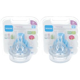 MAM Tétine silicone Soft 2 mois+ - Débit Moyen 2