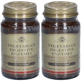 Solgar Vegetarian Digestive Enzymes - Digestion Transit Detox - 50 comprimés à croquer