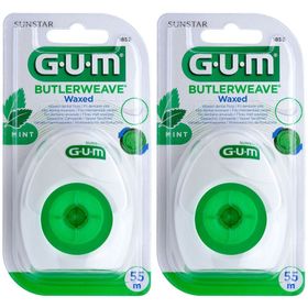 GUM BUTLERWEAVE - Fil dentaire ciré et mentholé - unité x2