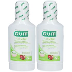 GUM ACTIVITAL BAIN DE BOUCHE - Bain de bouche fluoré.  - fl 300 ml x2