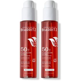 LABORATOIRES DE BIARRITZ HUILE SOLAIRE SATINÉE SPF 50  - Huile solaire satinée haute prote