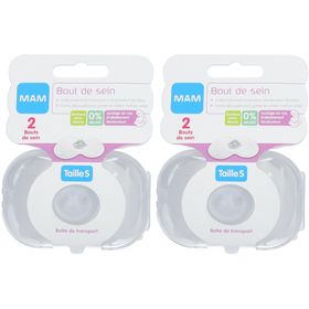 MAM BOUT DE SEIN - Bout de sein en silicone. small, diamètre 17 mm (ref. 133075) - bt 2 x2