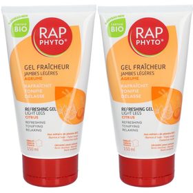 RAP PHYTO BIO GEL FRAÎCHEUR JAMBES LÉGÈRES AGRUME - Gel fraîcheur bio pour les jambes, par
