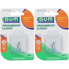 GUM PROXABRUSH CLASSIC - Brossette interdentaire cylindrique. 0,9 mm, orange (ref. 412) -