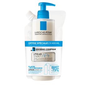 LA ROCHE POSAY DUO Lipikar Syndet AP+ et son Eco-recharge