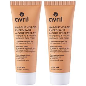 AVRIL Masque visage énergisant & coup d'éclat Certifié bio