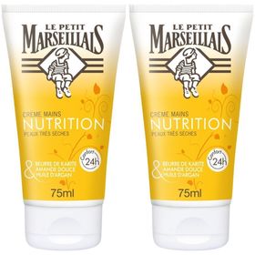 Le Petit Marseillais - Crème Mains - Nourrissante Peaux très Sèches , Tube 75 ml