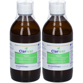 CLARIVER - Toux - Contre la toux dèche et productive - protège les muqueuses - Adultes - Solution buvable - 175ml