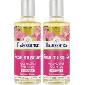 Natessance Huile de Rose Musquée Régénérante Anti-Âge Visage